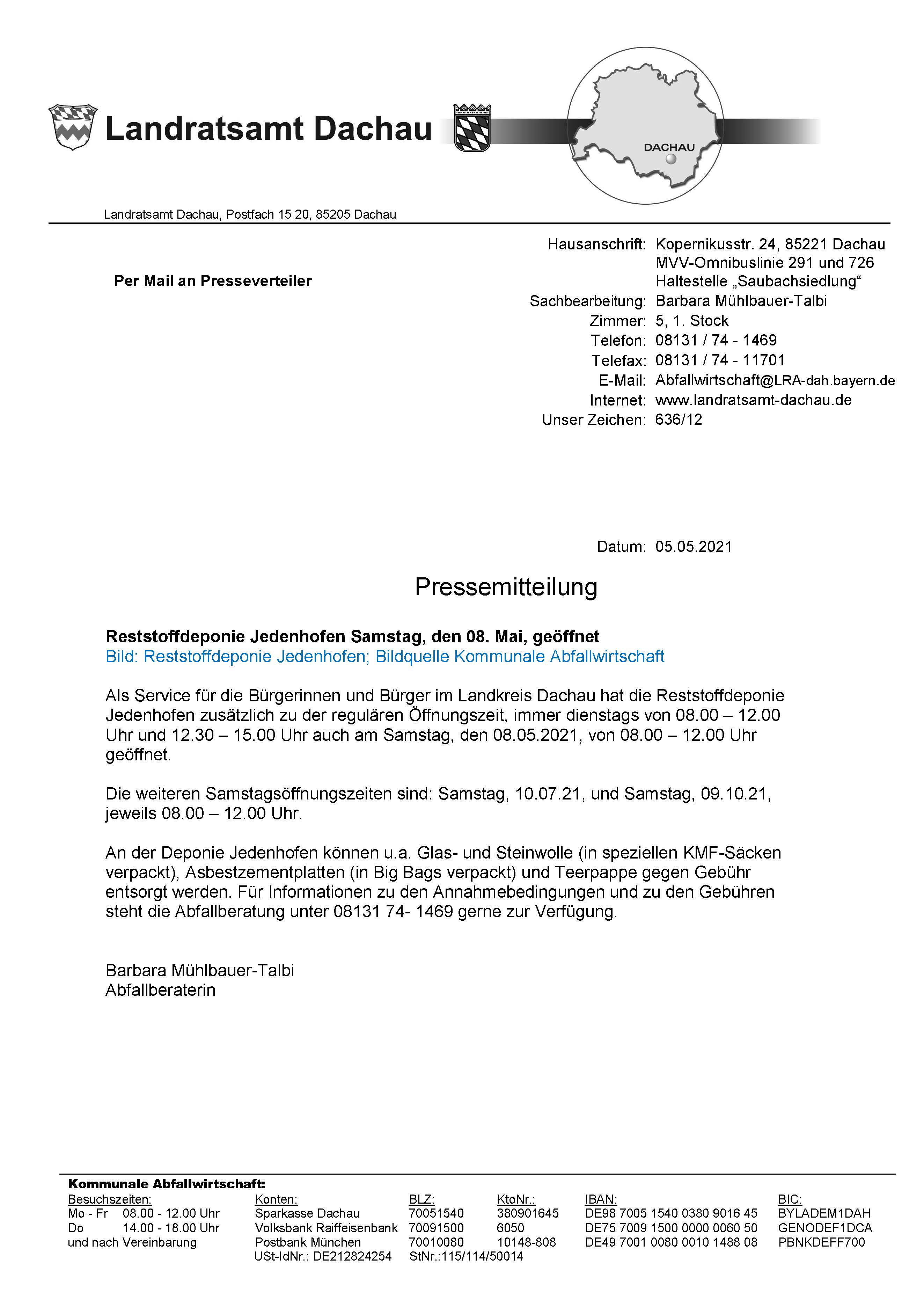 Pressemitteilung vom 05.05.2021