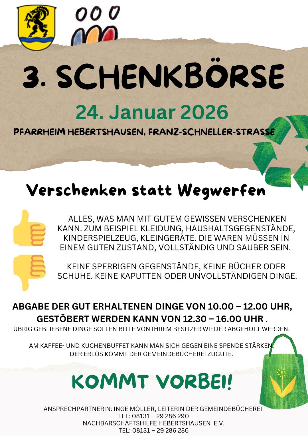 3. Schenkbörse am 24.01.2026