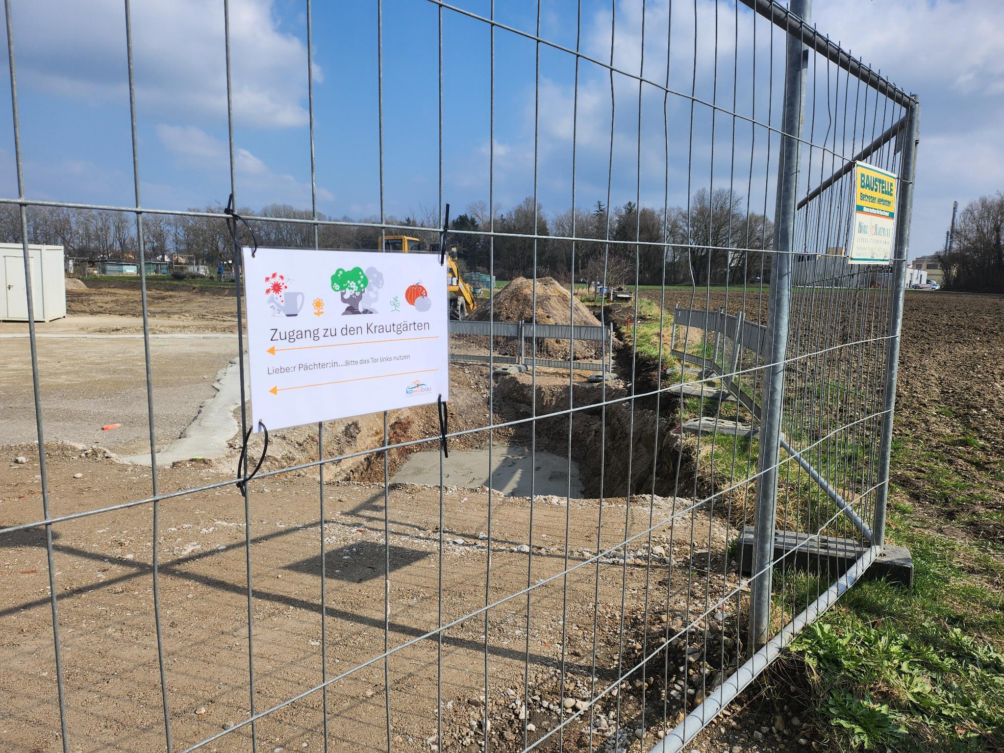 Zugang Krautgärten Ackerseite
